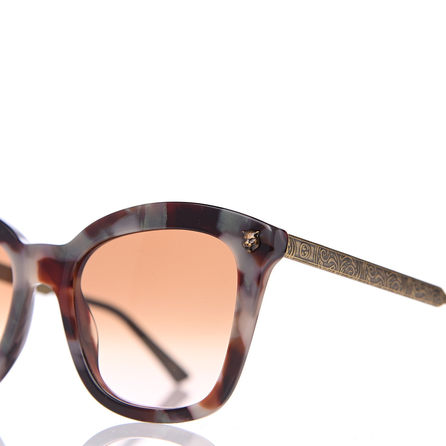 Gucci Cat Eye Sunglasses GG0217S Brown 8 of 8