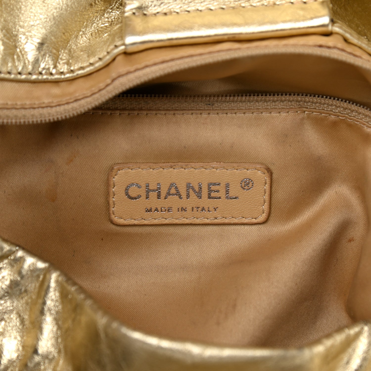 Chanel Metallic Lambskin Perforated Hollywood Accordion Flap Bag Gold 5 of 12