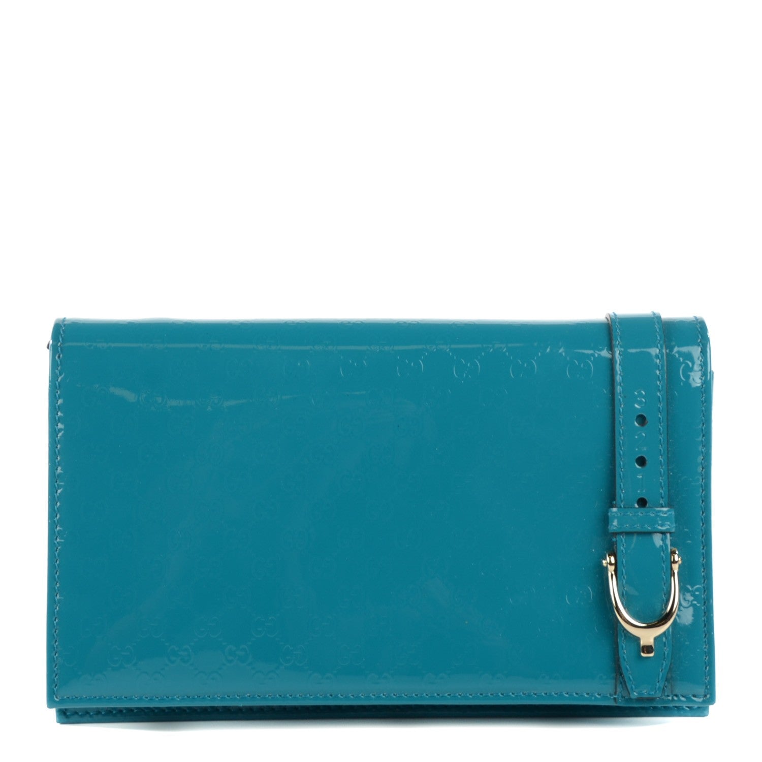 Gucci Patent Microguccissima Mini Nice Wallet Deep Cobalt 1 of 7