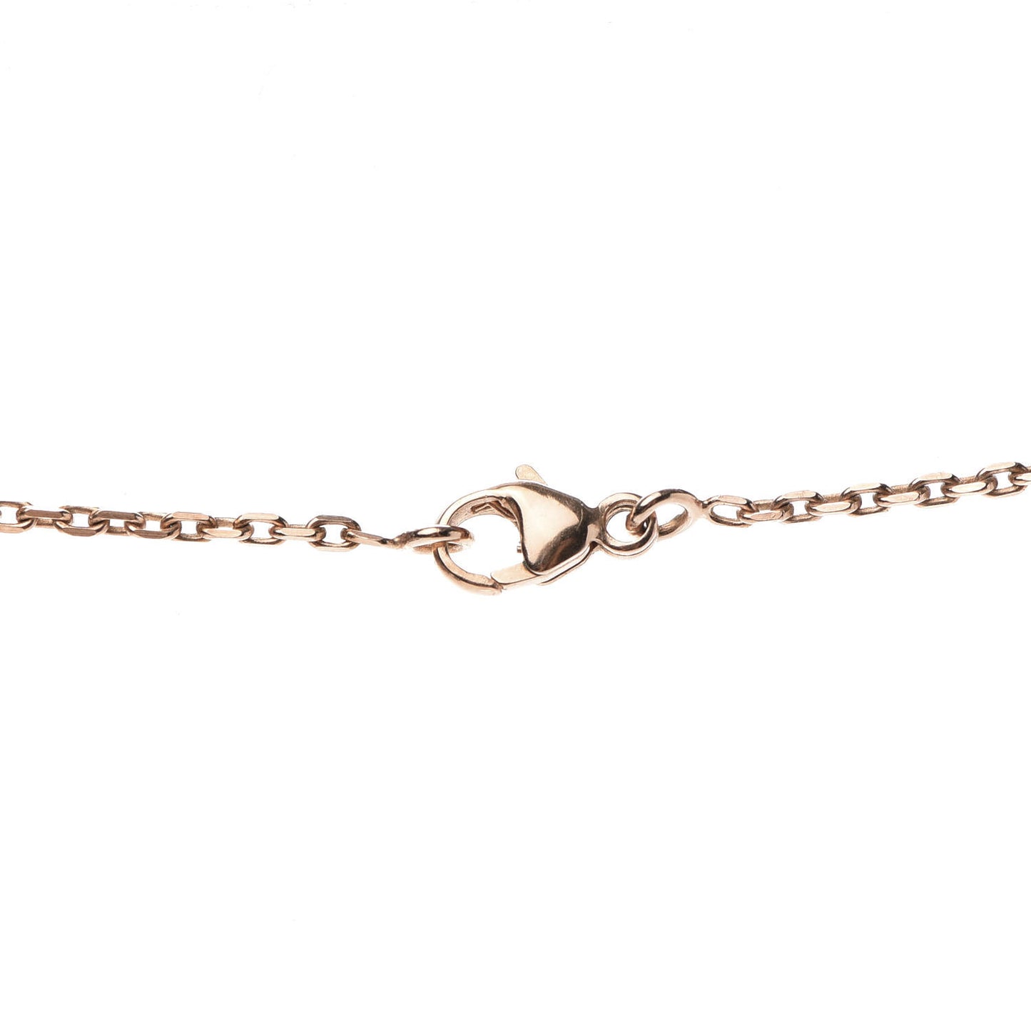 Rose Gold Plated Lacquered Eileen Pendant Necklace Ecru