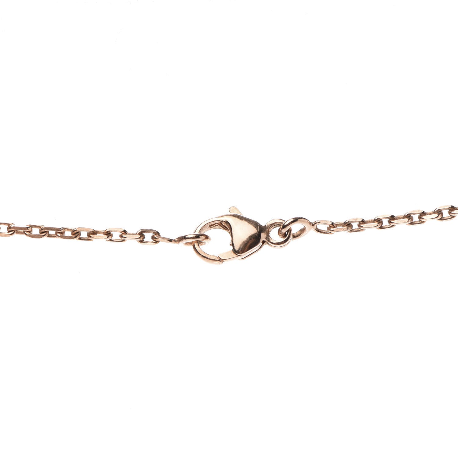 Hermes Rose Gold Plated Lacquered Eileen Pendant Necklace Ecru 6 of 7