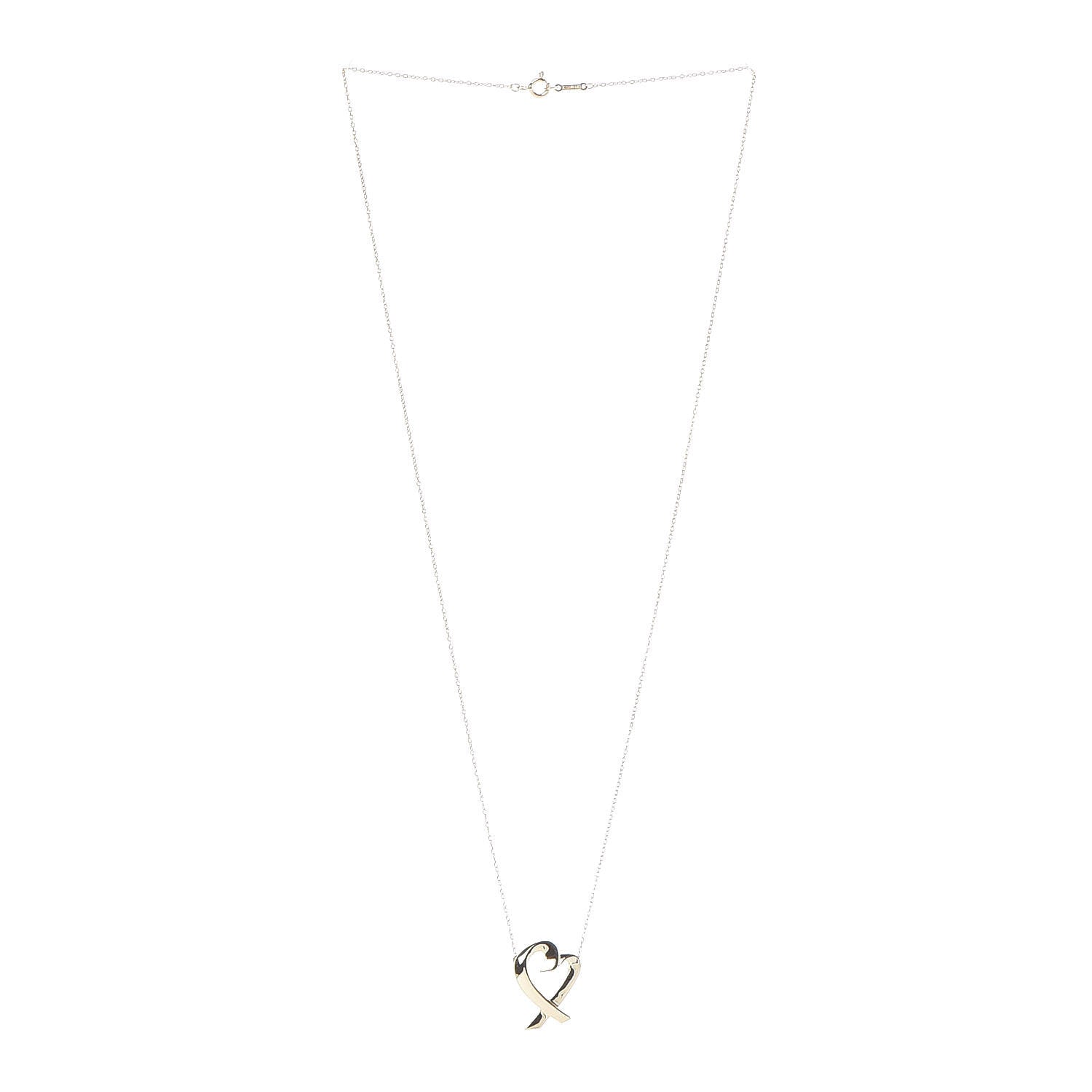 Tiffany 18K Yellow Gold Paloma Picasso Loving Heart Necklace 3 of 9