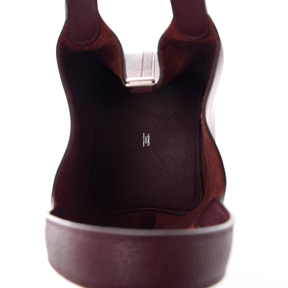Hermes Taurillon Clemence Picotin Lock 18 PM Bordeaux 5 of 8