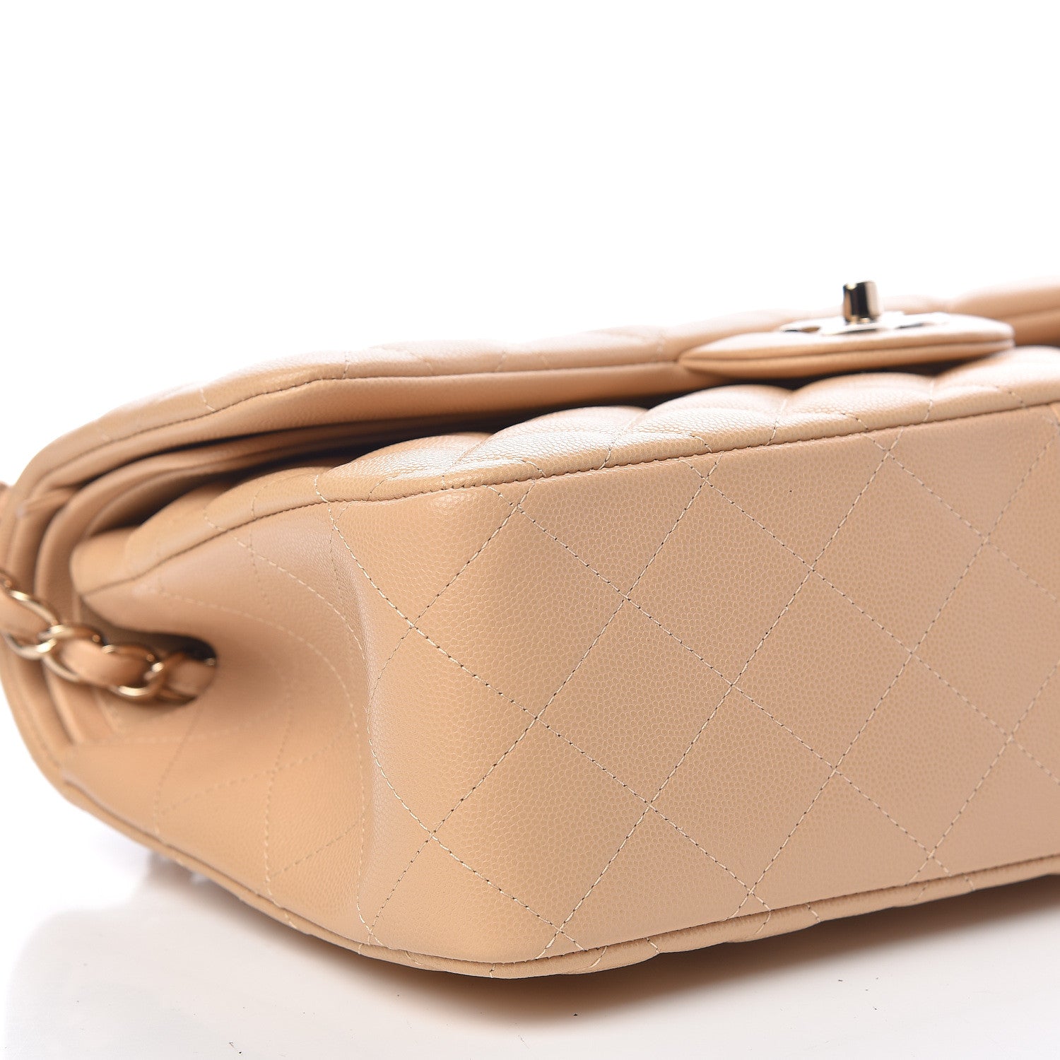 Chanel Caviar Quilted Jumbo Double Flap Beige Clair 8 of 11