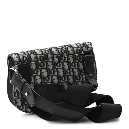 Christian Dior Oblique Saddle Messenger Pouch Beige Black 3 of 10