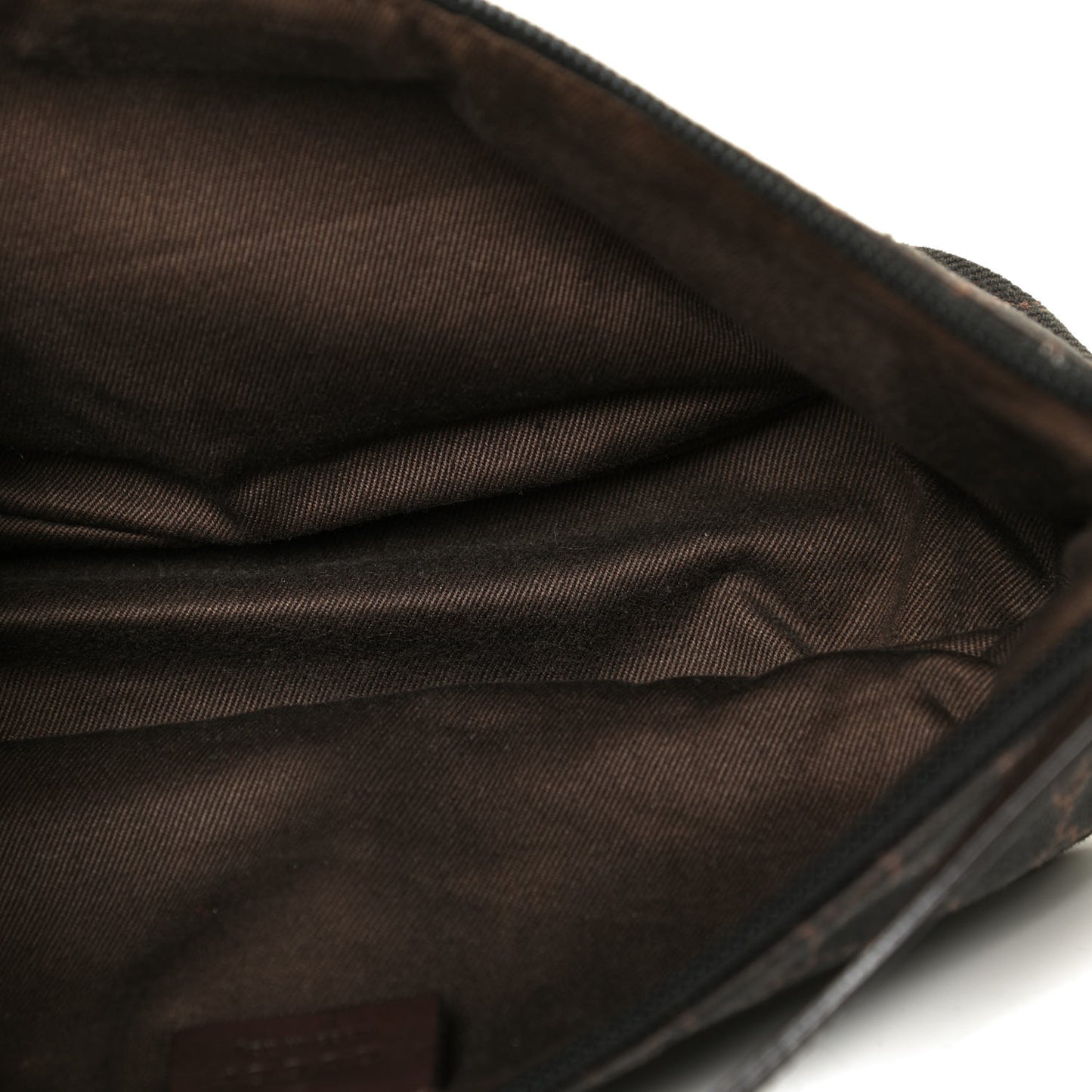 Denim Monogram Boat Pochette Dark Brown