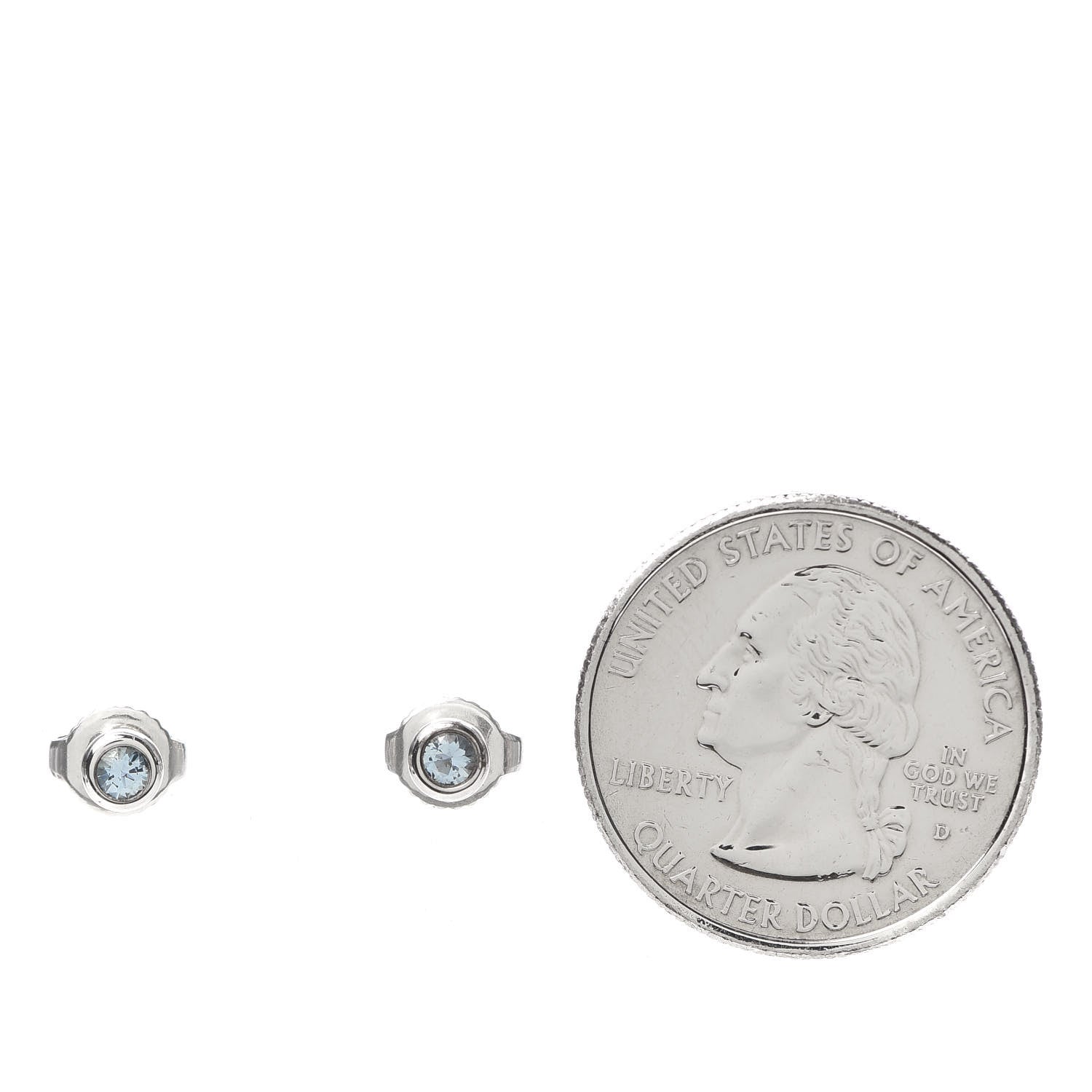 Tiffany Sterling Silver Aquamarine Color By The Yard Earrings 2 of 4