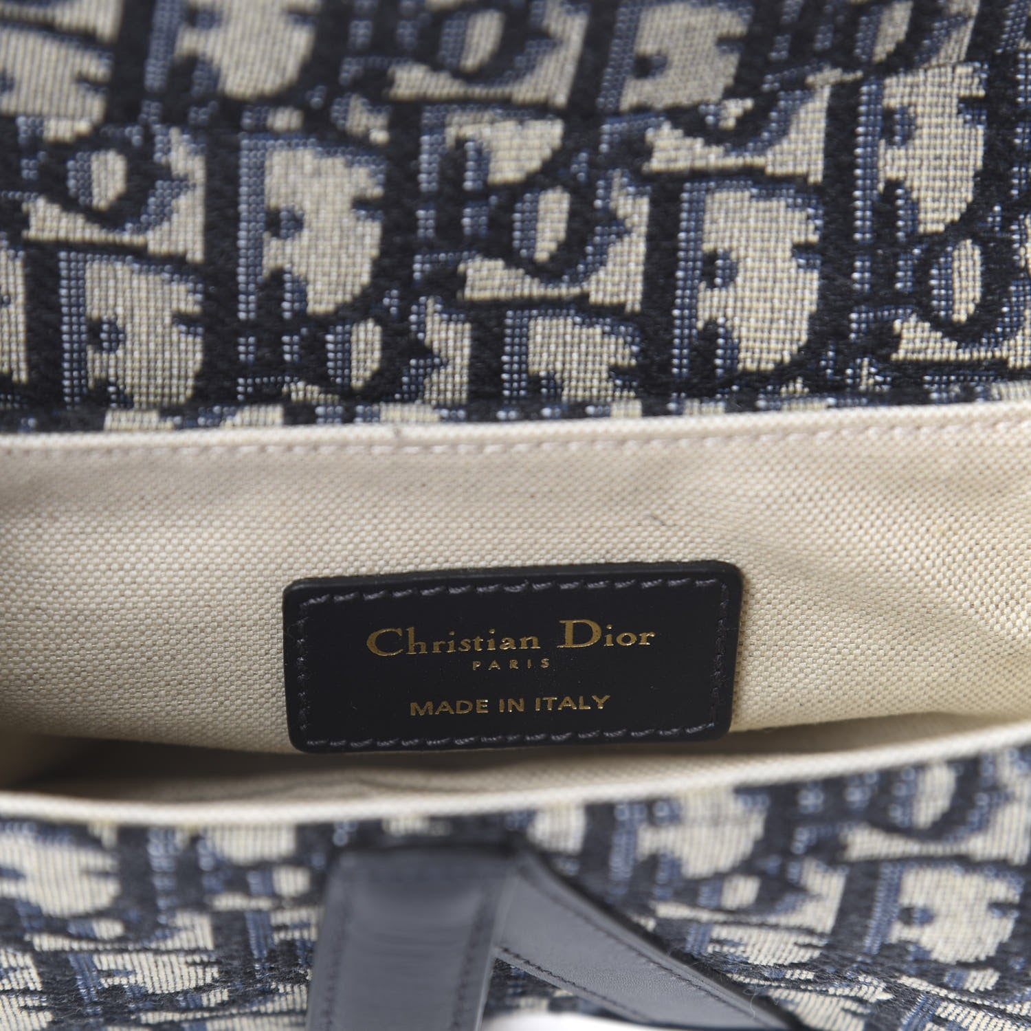Christian Dior Oblique Mini Saddle Bag Blue 5 of 7