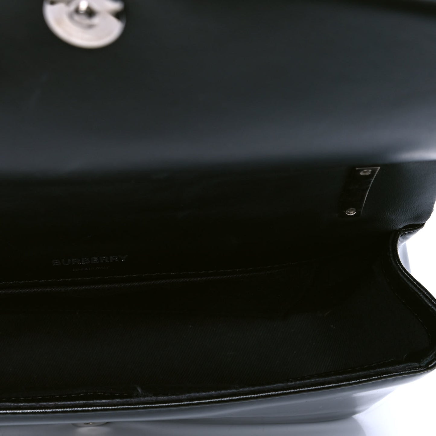 Patent Quilted Horseferry Print Small Lola Bag Black