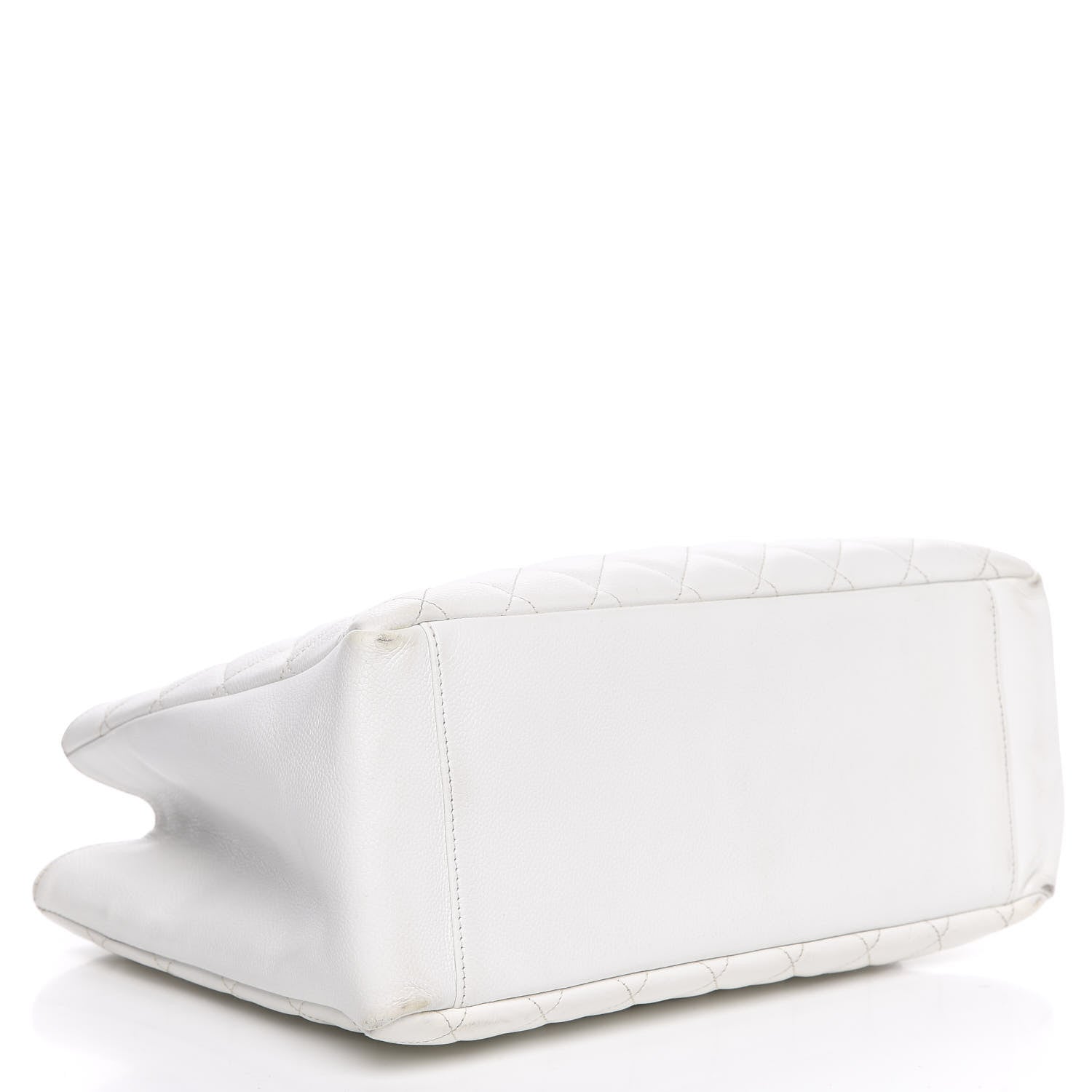 Chanel Caviar Quilted Grand Shopping Tote GST White 4 of 22