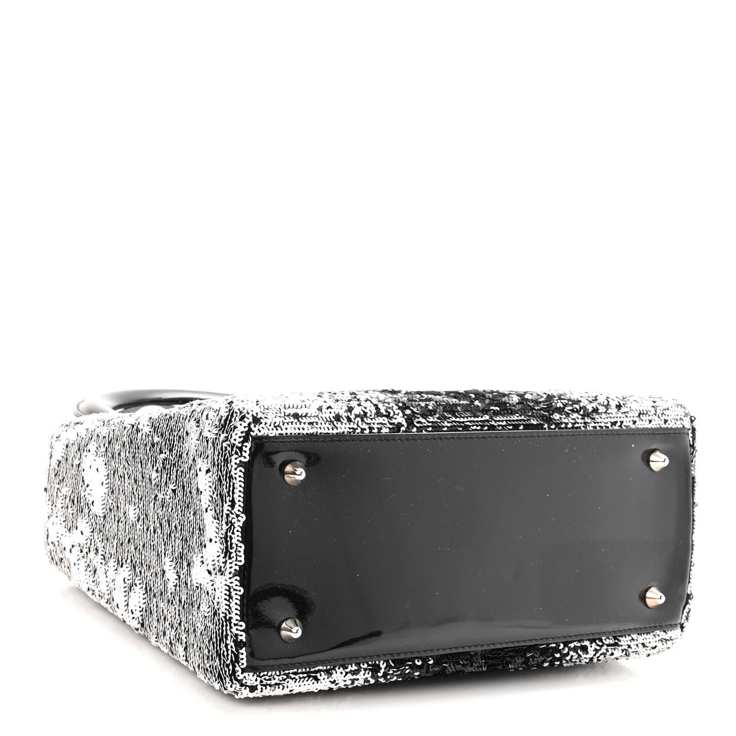 Christian Dior Patent Sequin Medium Lady Dior Black Multicolor 4 of 9