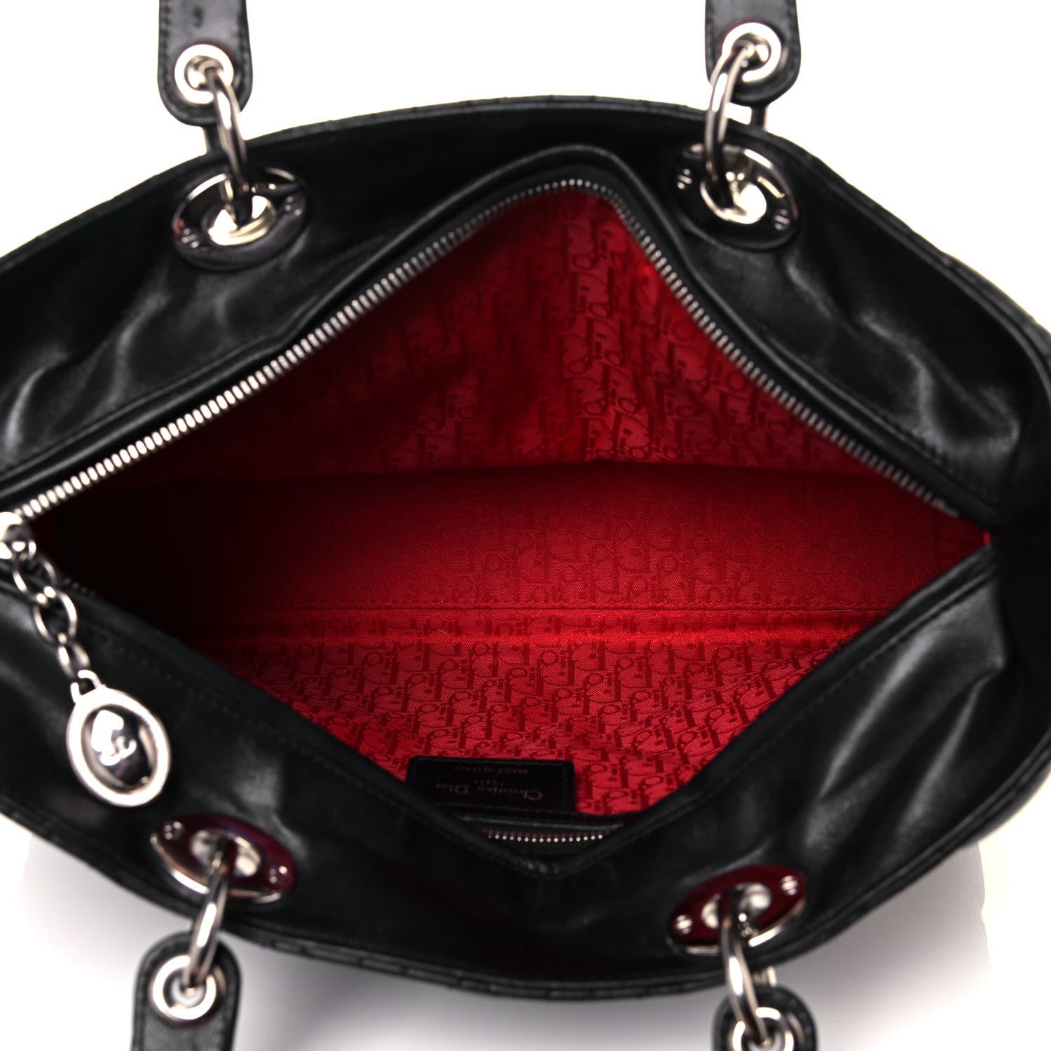 Christian Dior Lambskin Cannage Large Lady Dior Black 5 of 13