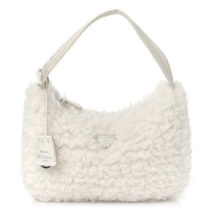 Prada Cashmere Mini Re-Edition 2000 Bag Naturale 1 of 8