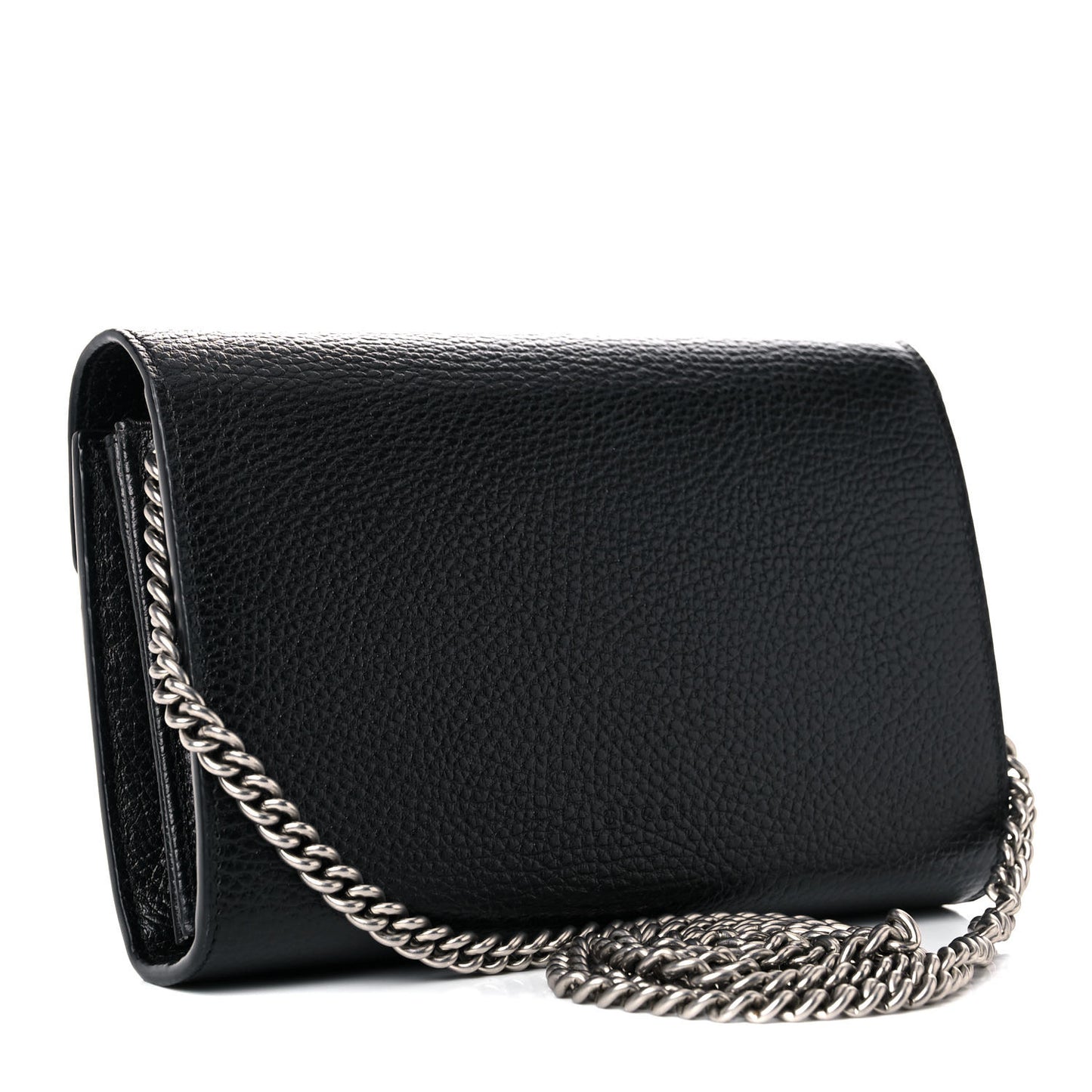 Calfskin Mini Dionysus Chain Wallet Black