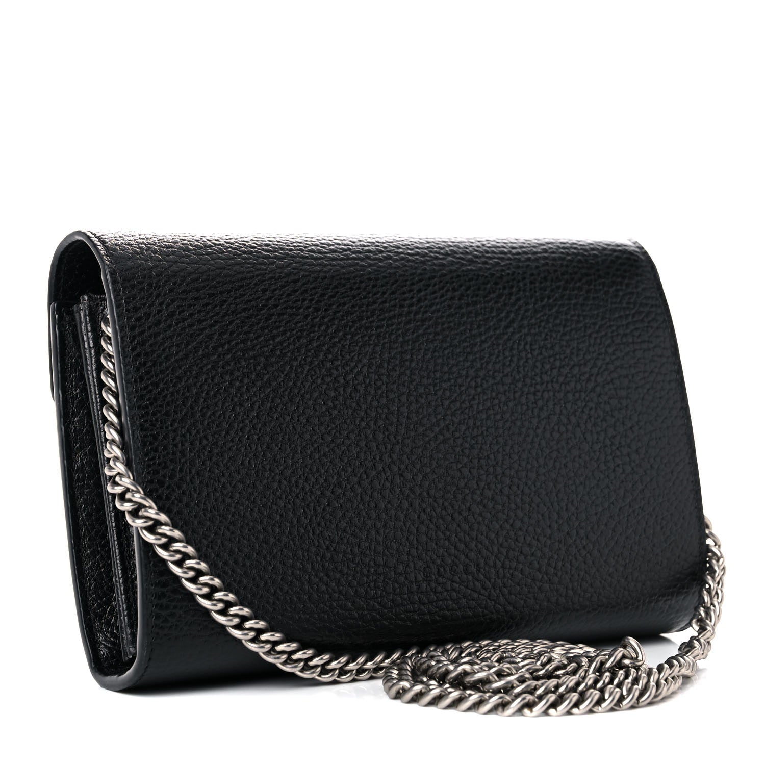 Gucci Calfskin Mini Dionysus Chain Wallet Black 3 of 10