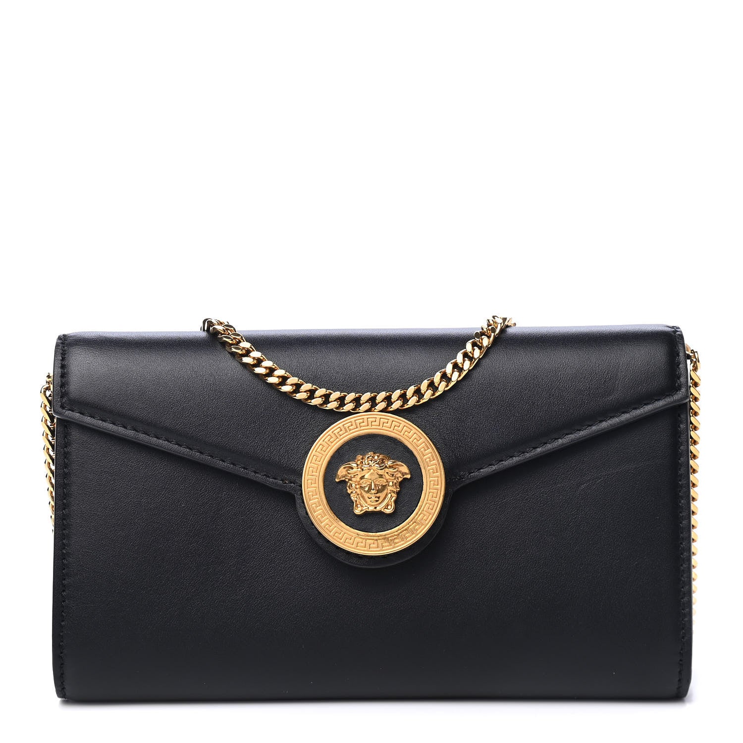 Versace Calfskin Medusa Clutch Bag Black 1 of 4