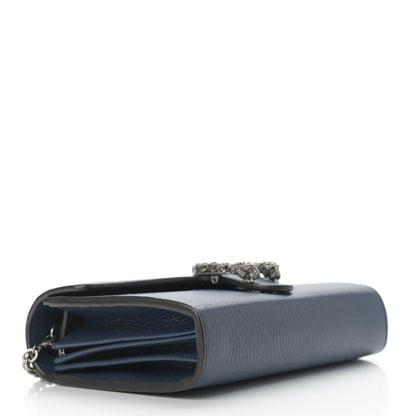 Gucci Dollar Calfskin Crystal Mini Dionysus Chain Wallet Blue Agata Black Diamond 3 of 10