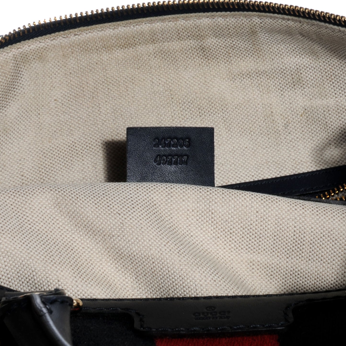 Monogram Selleria Calfskin Vintage Web Medium Boston Beige Blue