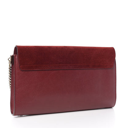 Chloe Suede Calfskin Faye Clutch Plum Purple 3 of 9