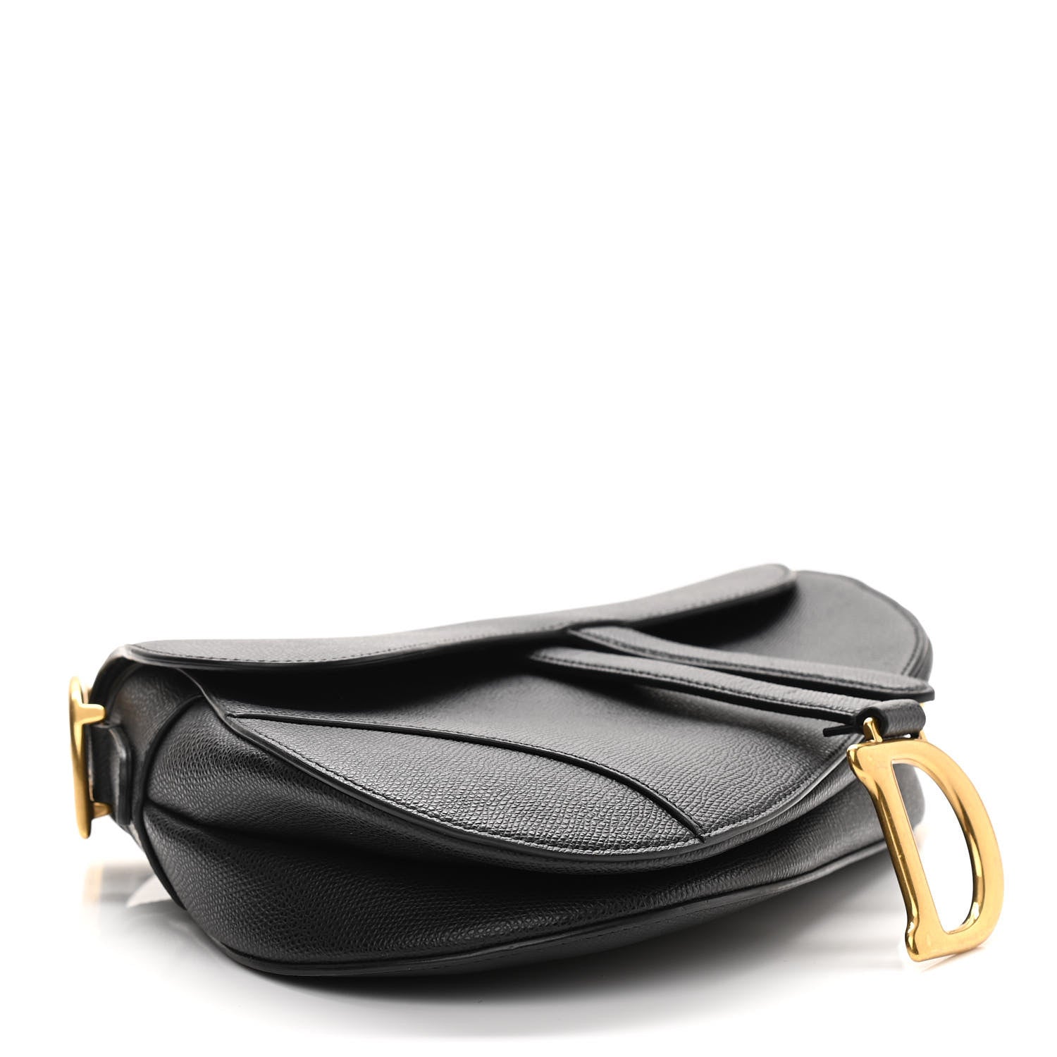 Christian Dior Grained Calfskin Saddle Bag Black 4 of 11