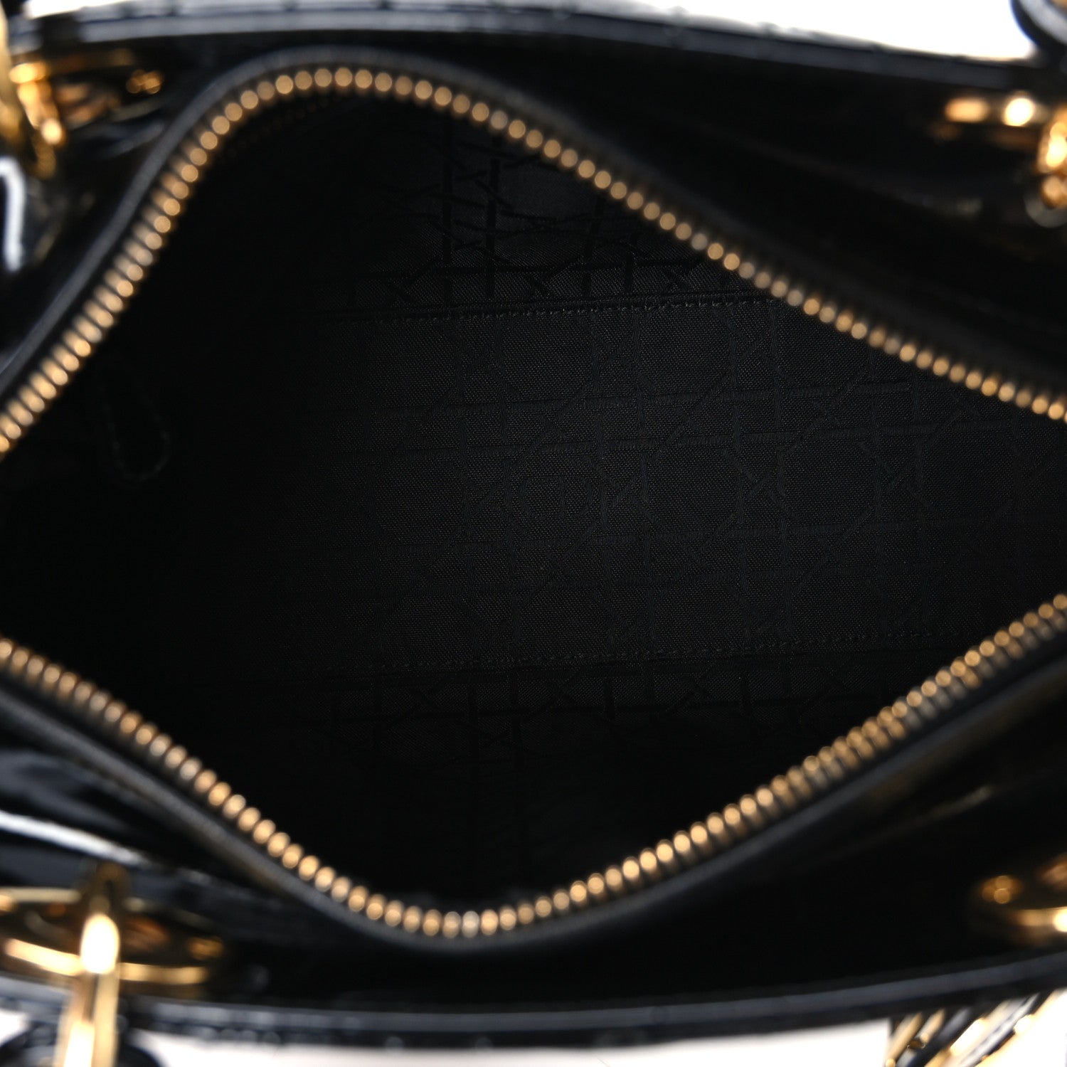 Christian Dior Patent Cannage Medium Lady Dior Black 4 of 9