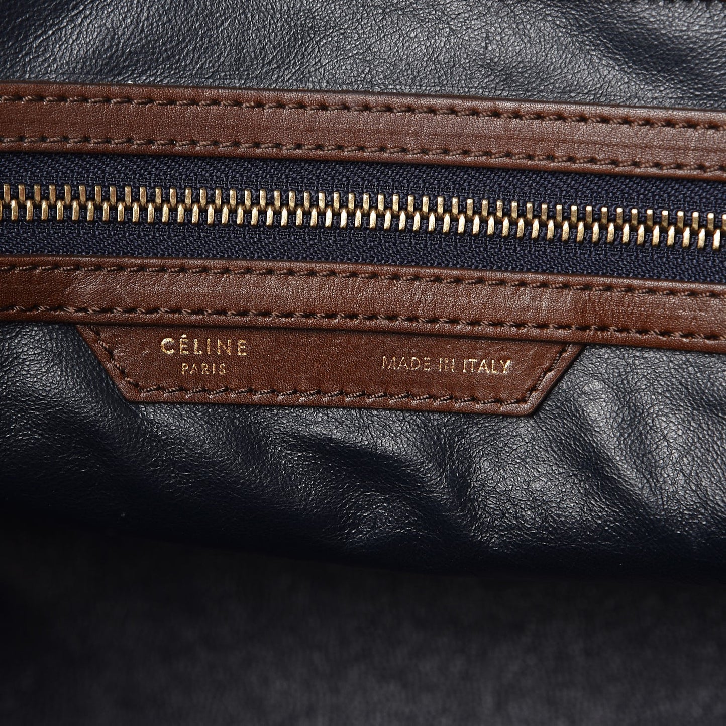 Smooth Calfskin Mini Tri-Color Luggage Navy Blue