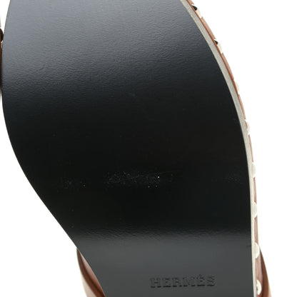 Hermes Heritage Calfskin Carlotta Mules 37 Naturel 7 of 11