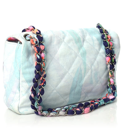 Chanel Canvas Quilted Jungle Jeans Flap White Multicolor 3 of 9