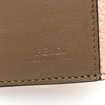 Fendi Cuoio Romano Vitello Grace Micro Peekaboo Tri-Fold Wallet Cipria Fango 6 of 7