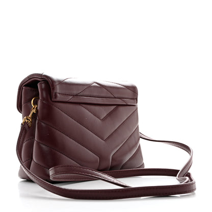 Saint Laurent Calfskin Y Quilted Monogram Toy Loulou Monogram Crossbody Bag Rouge Legion 2 of 11
