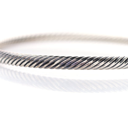 David Yurman Sterling Silver 18K Rose Gold Morganite 4mm Cable Classics Bracelet 6 of 7
