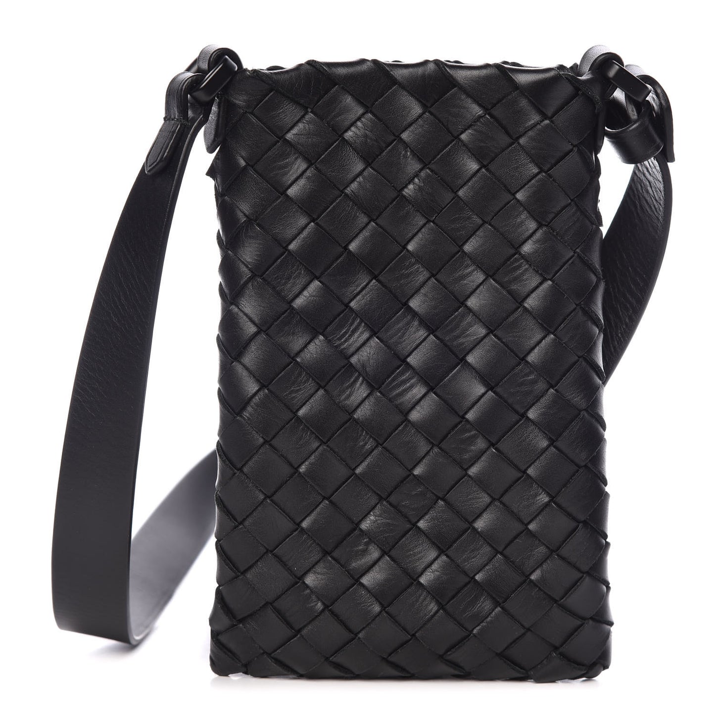 Nappa Intrecciato Crossbody Black
