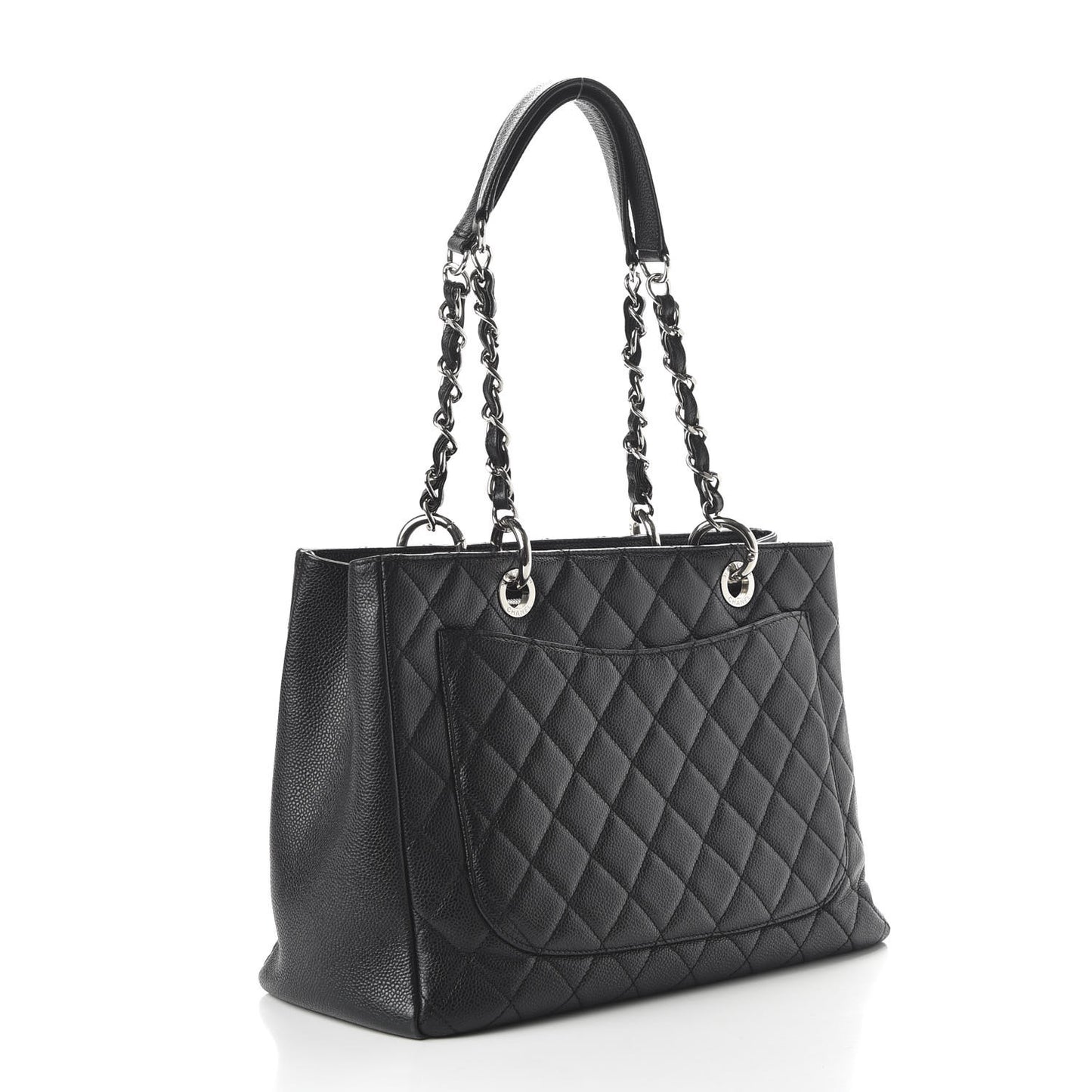 Caviar Quilted Grand Shopping Tote GST Black