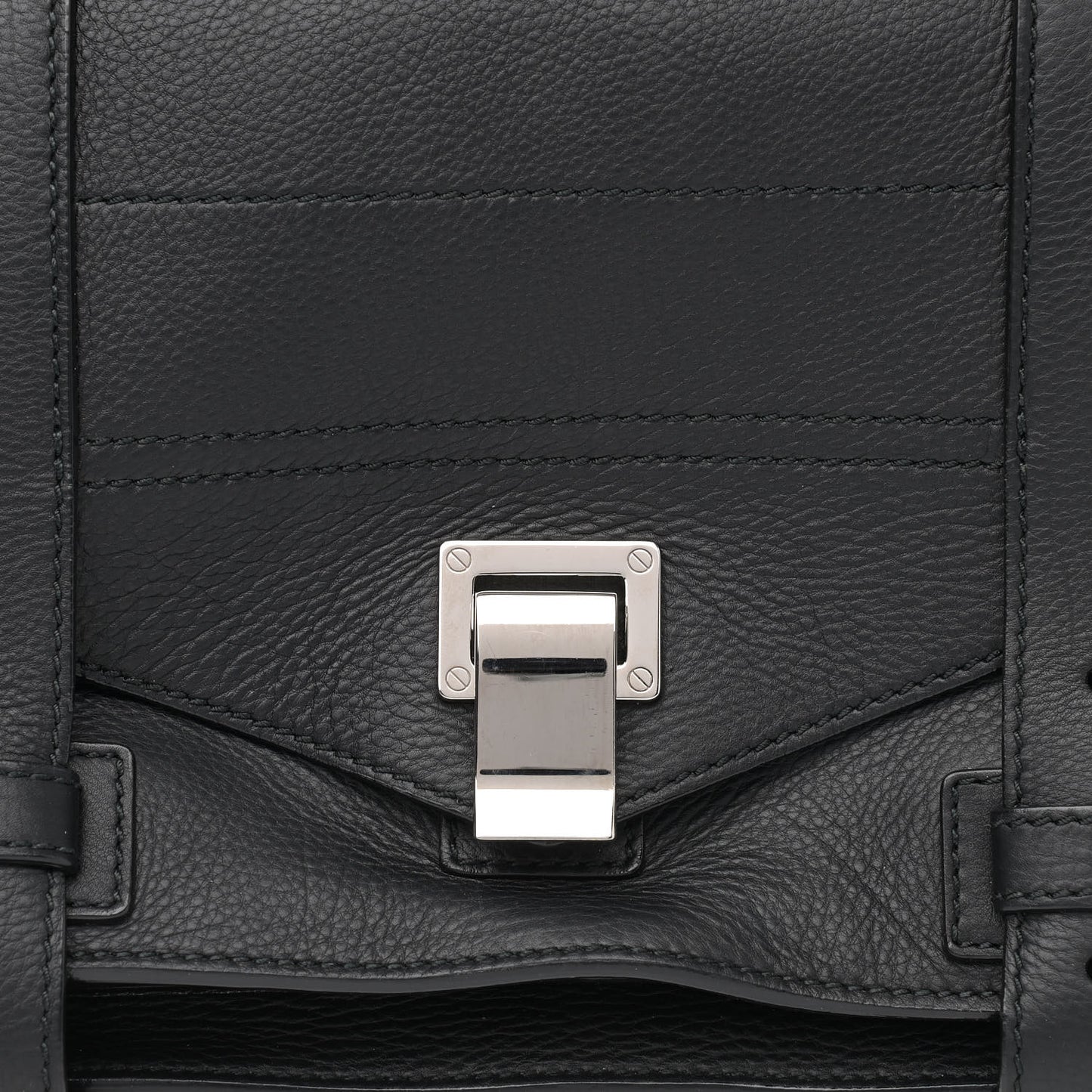 Soft Grainy Calfskin Medium PS1 Satchel Black