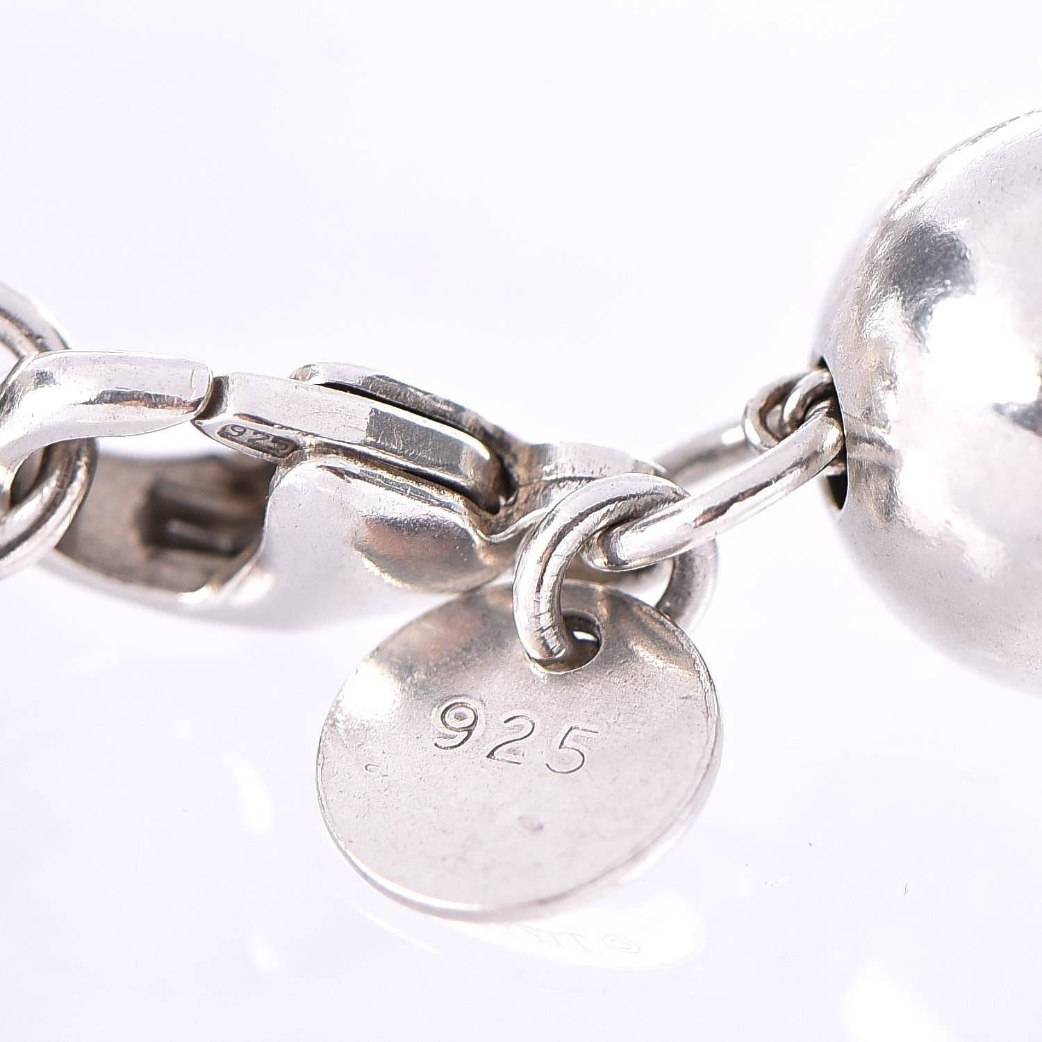 Tiffany Sterling Silver 10mm HardWear Ball Bracelet 4 of 6
