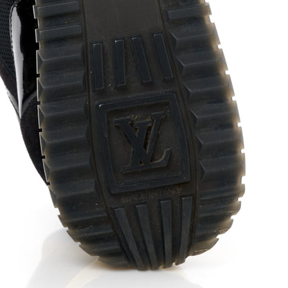 Louis Vuitton Suede Monogram Run Away Sneakers 38 Black 6 of 9