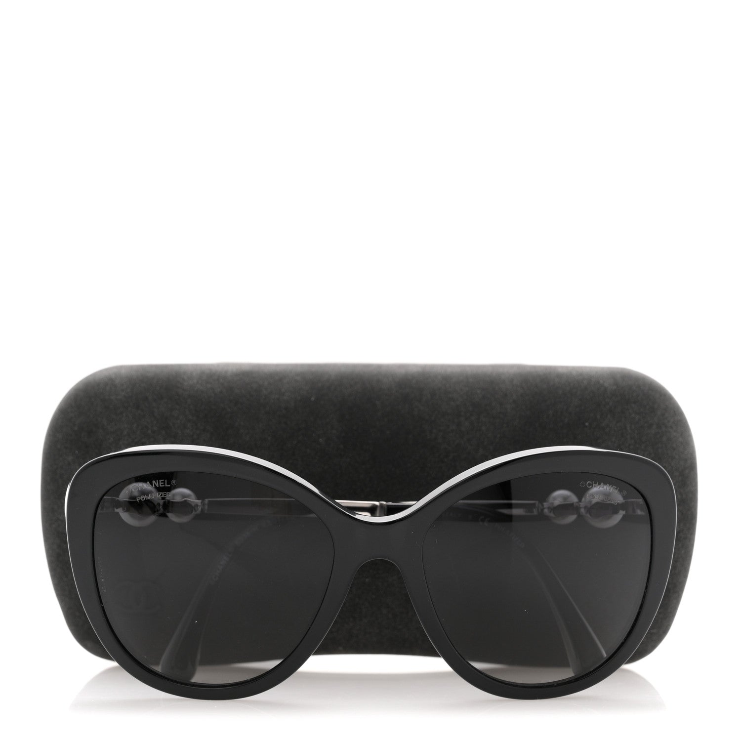 CHANEL ダブルパール　サングラス5338-H Chanel Acetate Pearl Polarized Winter Butterfly Sunglasses 5338-H