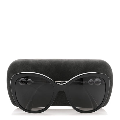 Chanel Acetate Pearl Polarized Winter Butterfly Sunglasses 5338-H Black 8 of 8