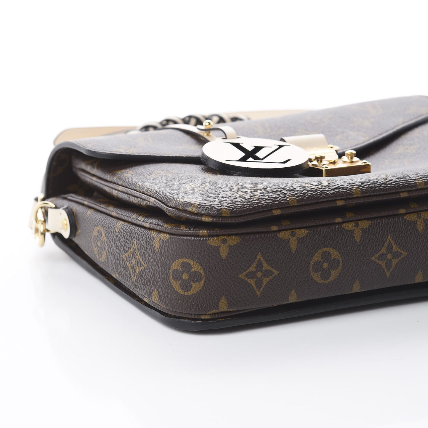 Monogram Braided Pochette Metis Creme Beige