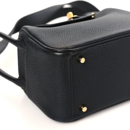 Hermes Taurillon Clemence Mini Lindy 20 Black 8 of 9