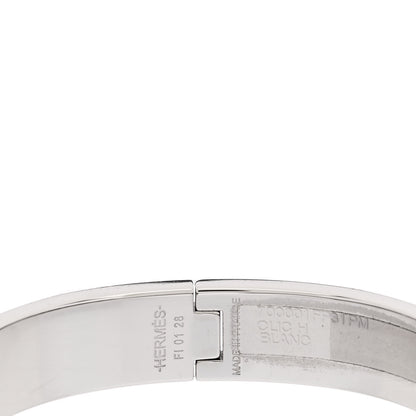 Hermes Enamel Narrow Clic Clac H Bracelet PM White 4 of 4