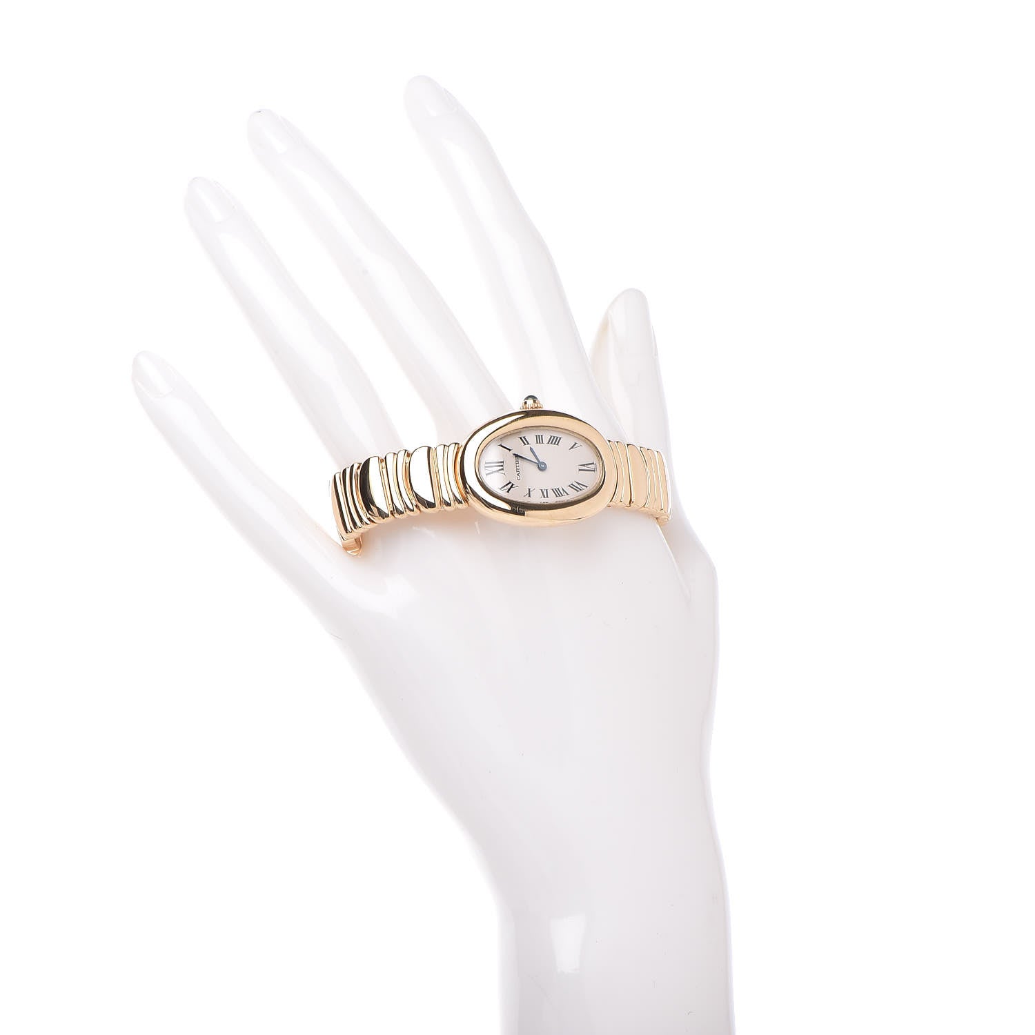 Cartier 18K Yellow Gold 22mm Baignoire Quartz Watch 2 of 8