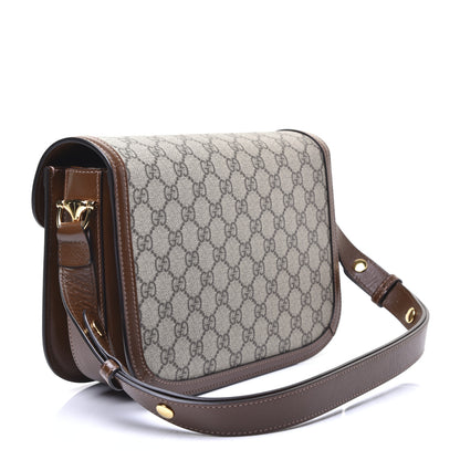Gucci GG Supreme Monogram Horsebit 1955 Shoulder Bag Beige Brown Sugar 3 of 15