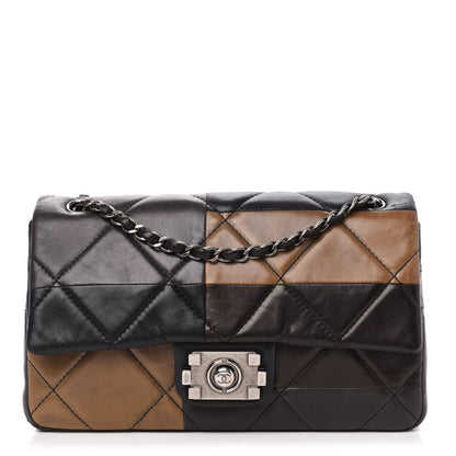 Chanel Lambskin Quilted Patchwork Boy Flap Brown 1 of 11