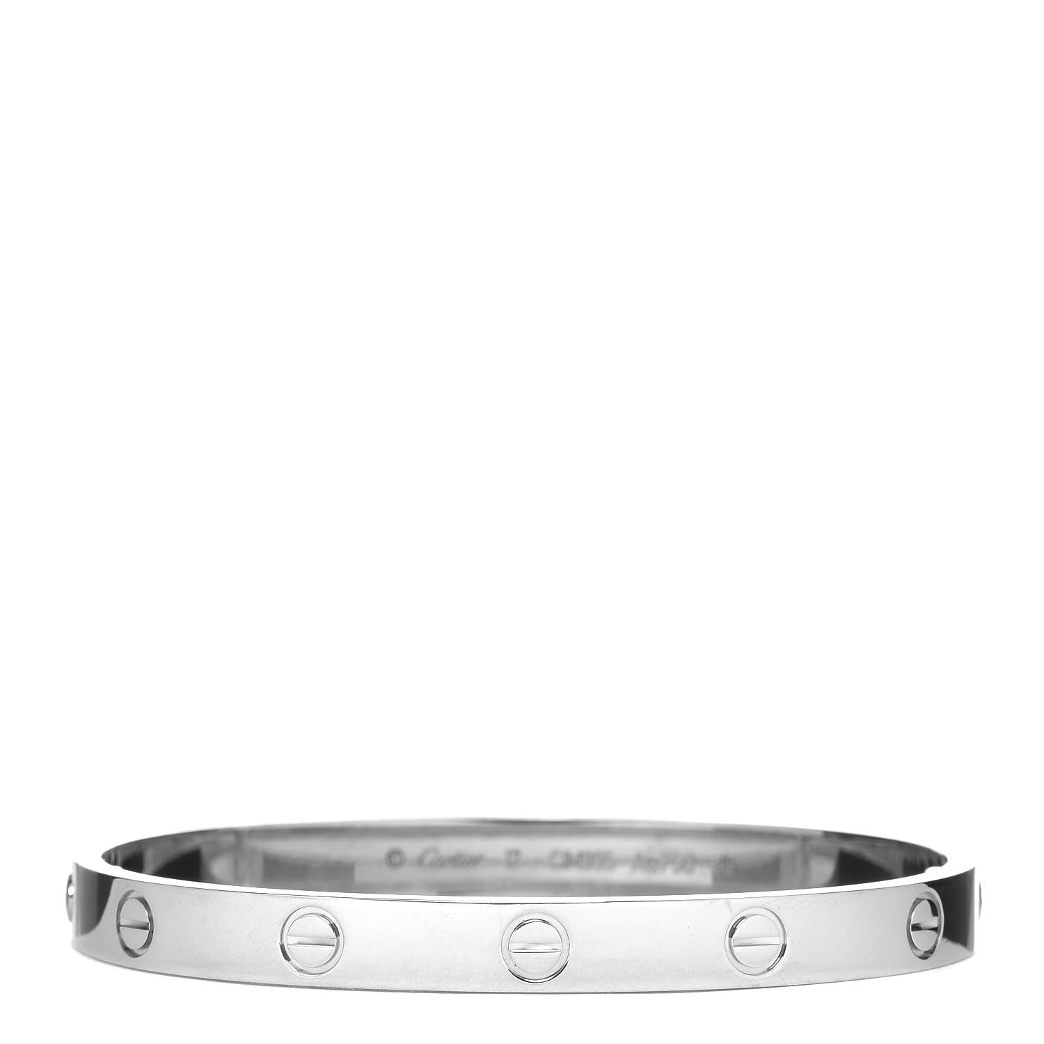 Cartier 18K White Gold LOVE Bracelet 17 1 of 6