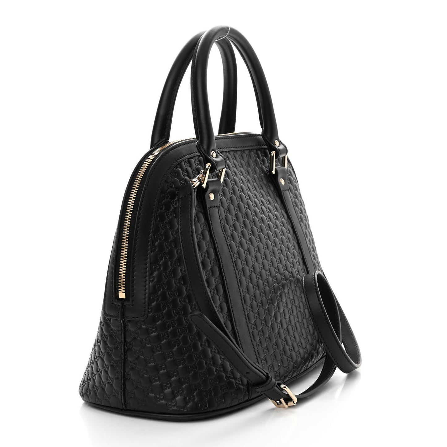 Microguccissima Medium Dome Bag Black