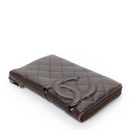 Chanel Calfskin Cambon Zip Around Organizer Wallet Brown 4 of 12