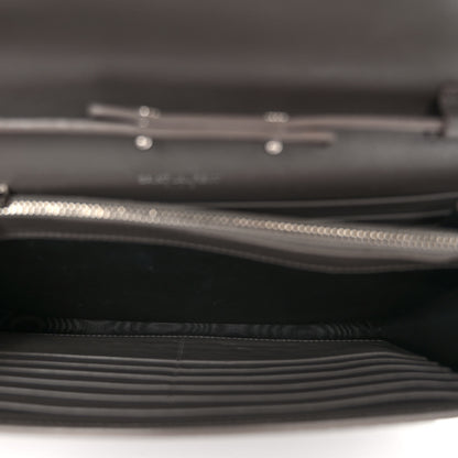 Saint Laurent Calfskin Crocodile Embossed Monogram Chain Wallet Fog 7 of 10