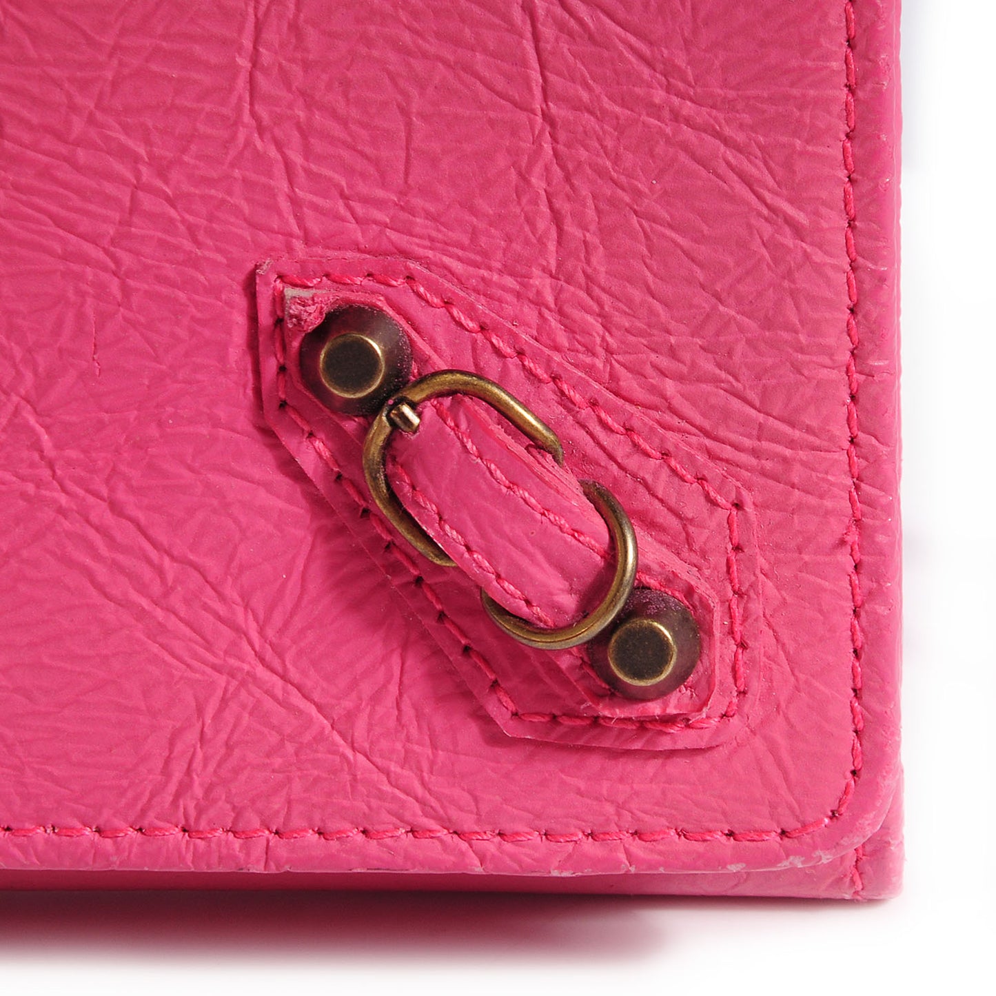 Calfskin Papier Platre Money Wallet Framboise