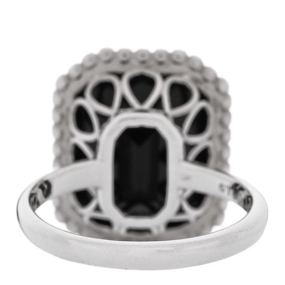 Tiffany Sterling Silver Black Onyx Ziegfeld Daisy Ring 55 7.25 4 of 6